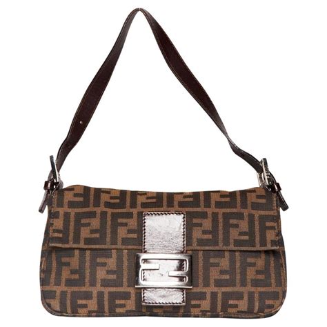 fendi zucca baguette brown bag price|Fendi baguette bag vintage.